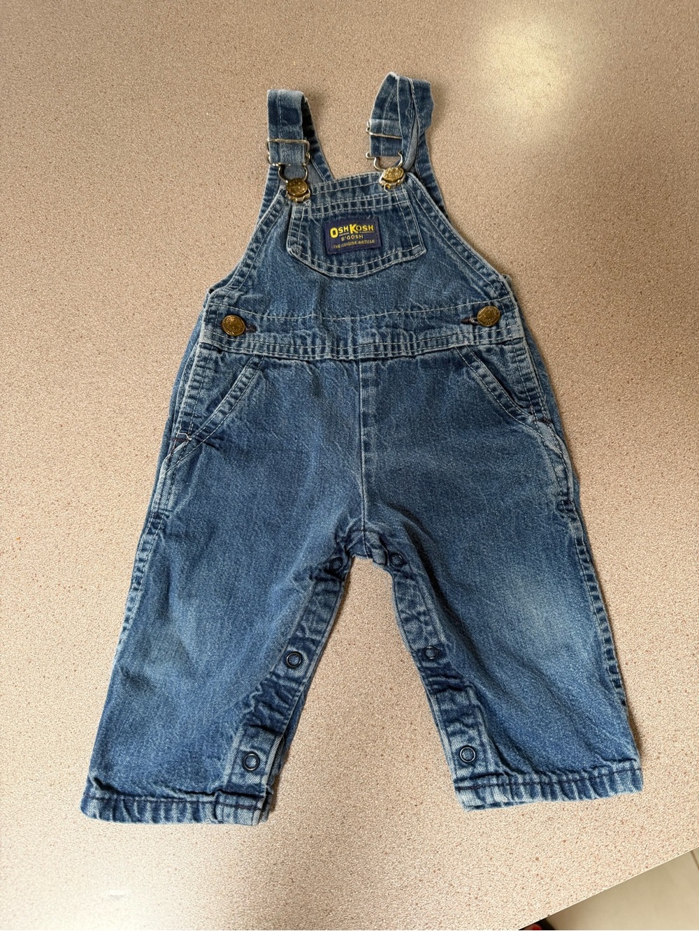 Vintage OshKosh B'gosh denim overalls 6-9 months